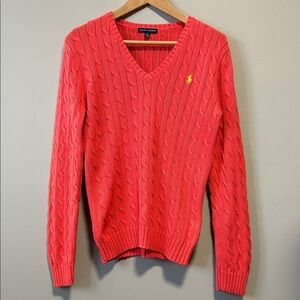 Ralph Lauren Coastal Cotton Quiet Luxury Cable Knit Sweater Large